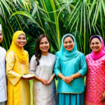 무속 관련 논문 - **Image:** A diverse group of Malaysians participating in a Hari Raya Aidilfitri celebration, showca...