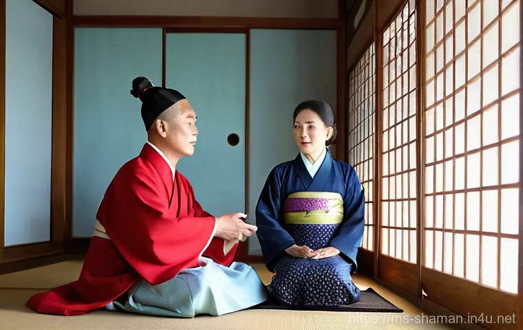 무속과 사주 차이점 - **Prompt 2: Saju Expert in Contemplation**
    "A serene and intellectual scene featuring a Korean '...