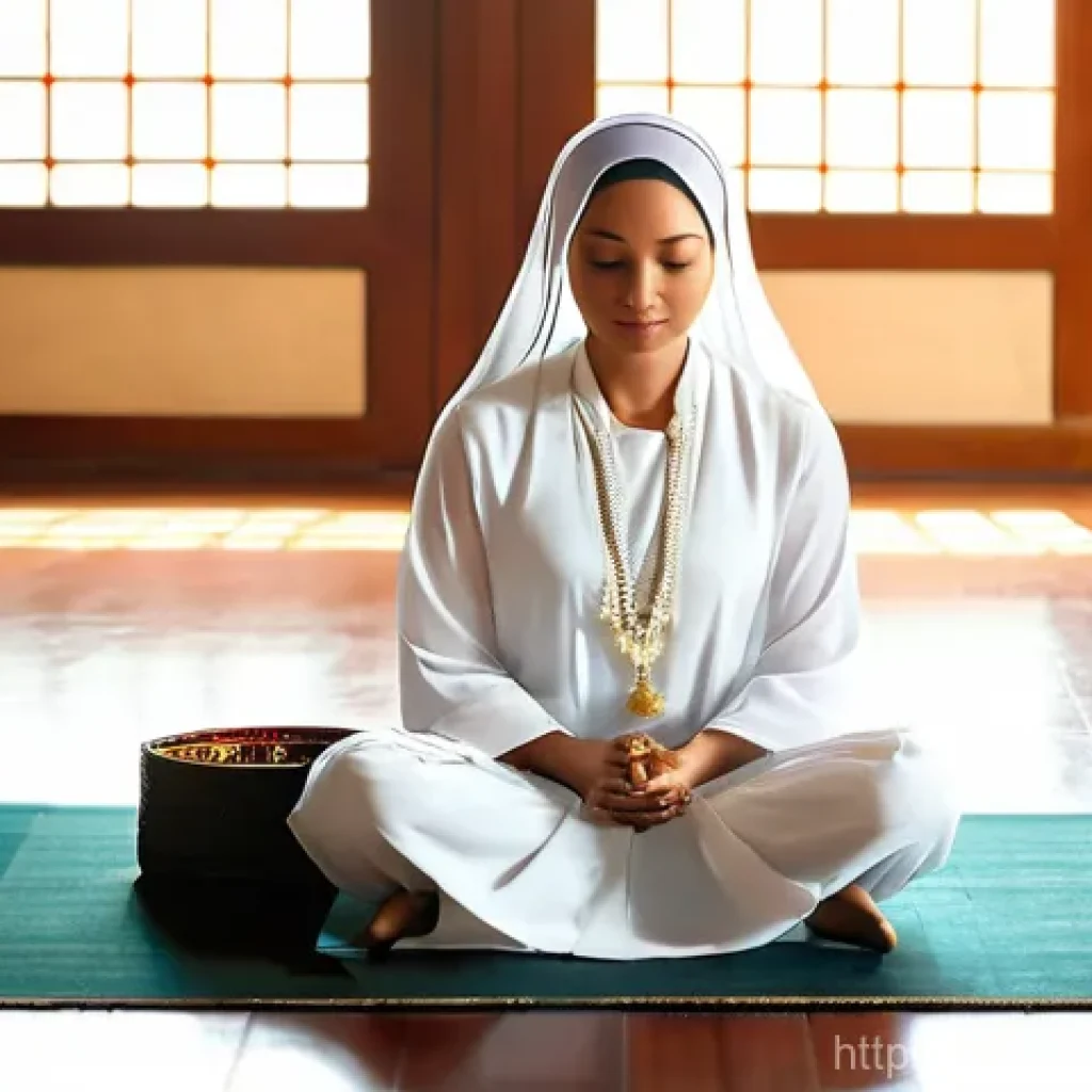 무속 신 내림 해결 방법 - **Prompt 1: Inner Sanctuary and Spiritual Strength**
    "A serene Malaysian woman in her late 30s, ...